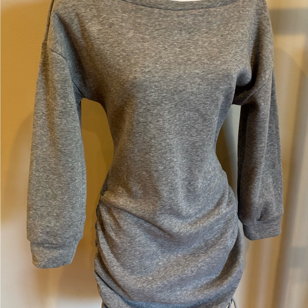 Gray Long Sleeve Dress